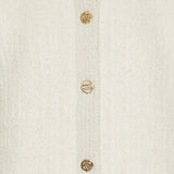 Metallic wool-blend tweed cardigan