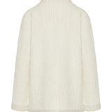 Metallic wool-blend tweed cardigan