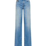 Flared cotton denim jeans