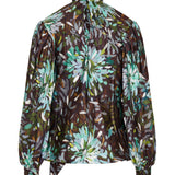 Printed silk twill shirt