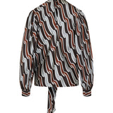 Printed silk twill shirt