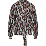 Printed silk twill shirt