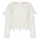 Hyliana ruffled lace top