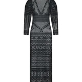 Openwork knit long dress