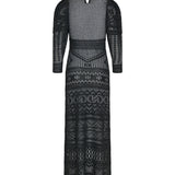 Openwork knit long dress