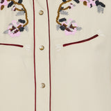 Yzea beaded embroidered shirt