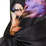 David Koma Front-tie strapless silk mini dress