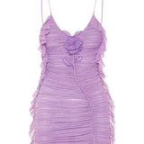 David Koma Asymmetric ruched mini dress