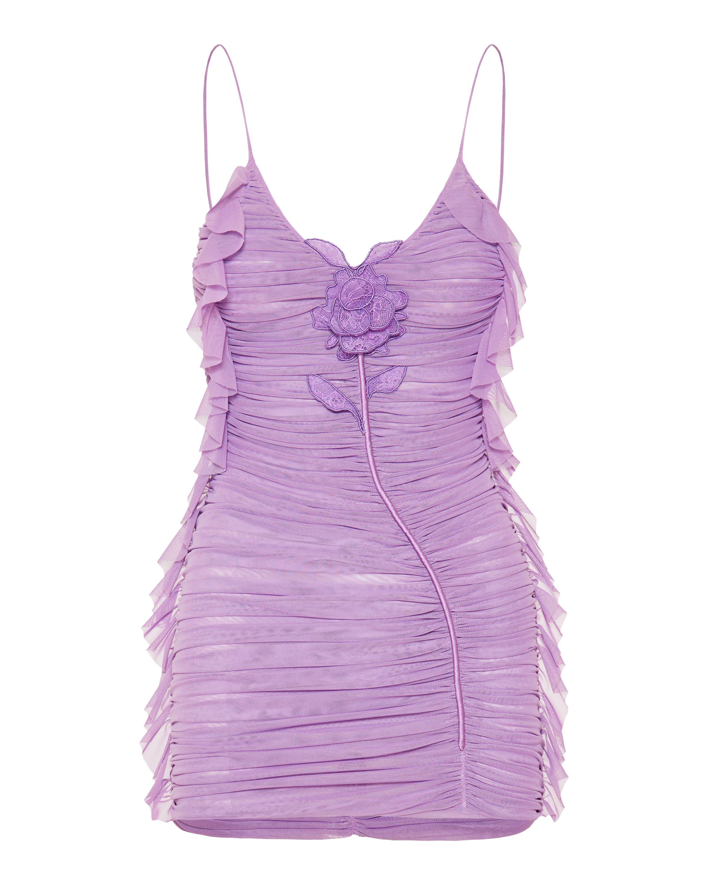 David Koma Asymmetric ruched mini dress – Luisa World