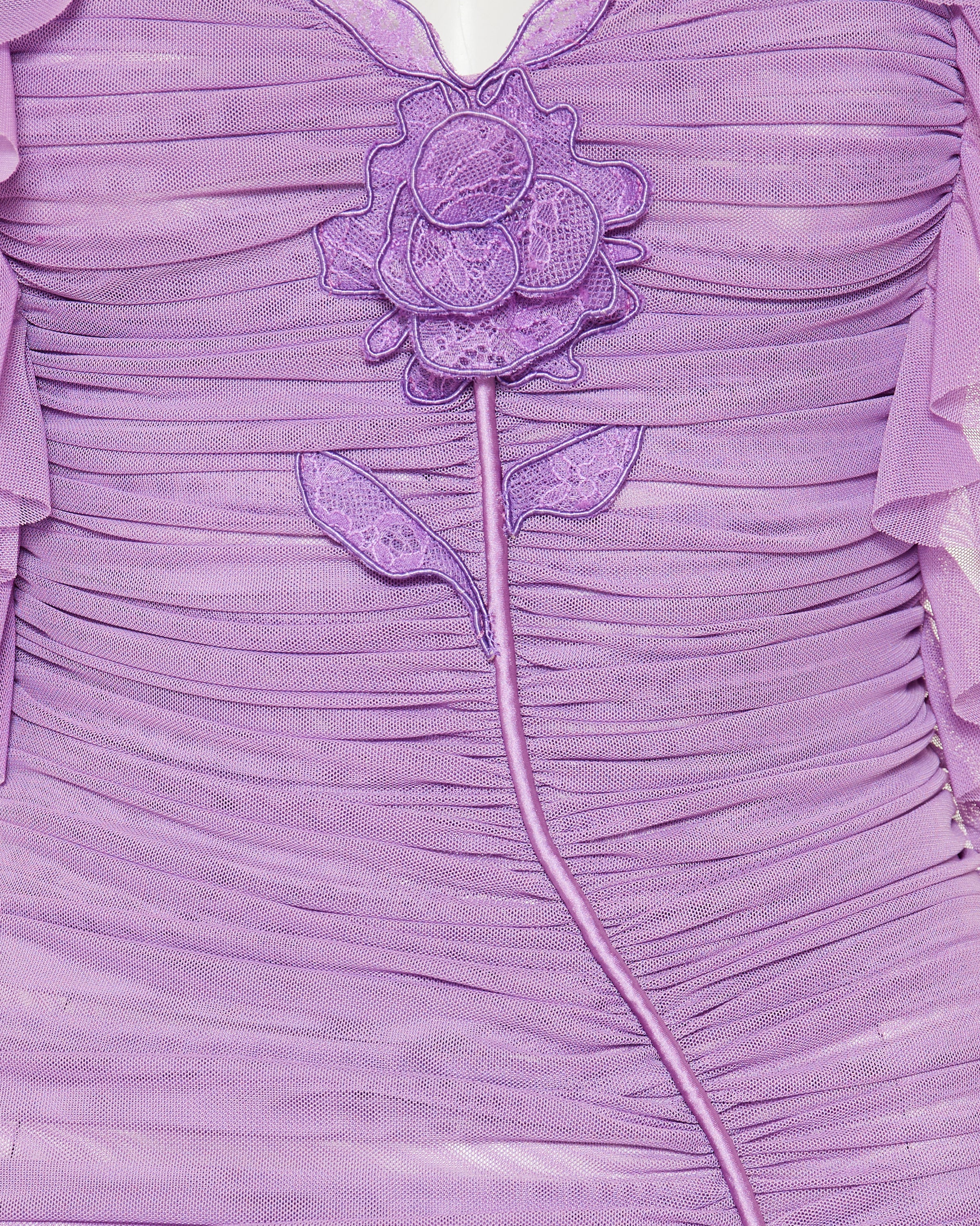David Koma Asymmetric ruched mini dress – Luisa World