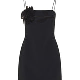 David Koma Lace rose mini dress