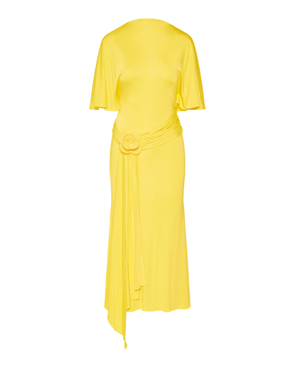 David Koma Floral appliqué jersey midi dress