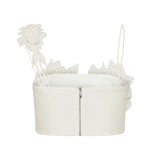 David Koma Flower-cluster embroidered top