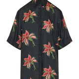 Linen floral bowling shirt