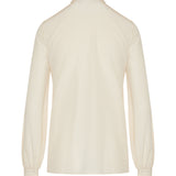 Bow‑detail silk blouse