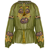 Valentino Garavani Embroidered lurex silk shirt