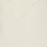 Floral lace‑trimmed silk crepe de chine camisole