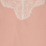 Floral lace‑trimmed silk crepe de chine camisole