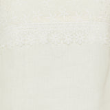 Lace-trim linen camisole top