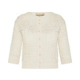 Embroidered crochet flower cardigan