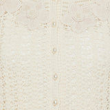 Embroidered crochet flower cardigan