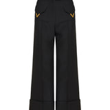 Crepe Couture wide‑leg trousers