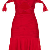 Silk chiffon mini dress