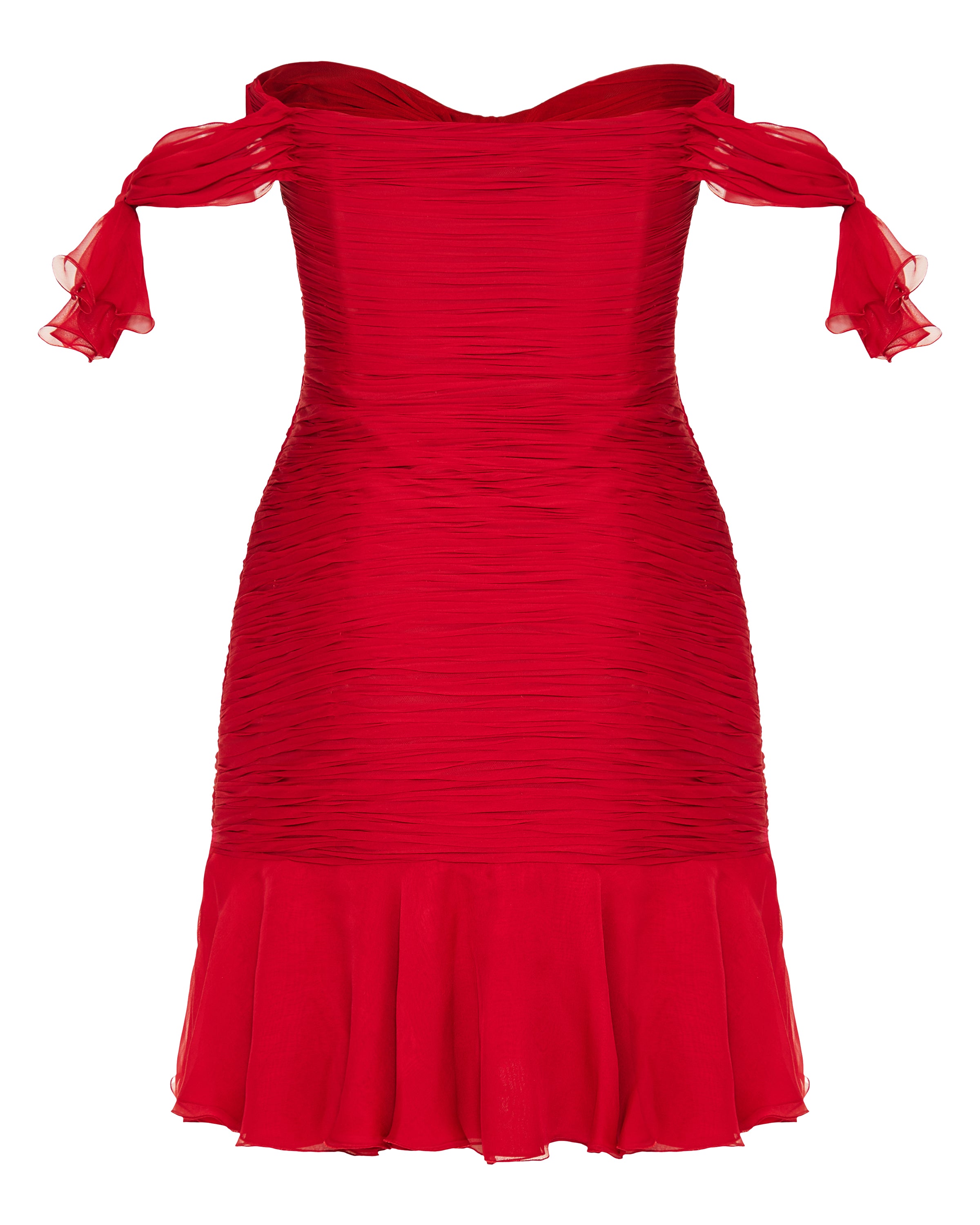valentino red short dress Embellished wool and silk-blend dupioni mini dress - red