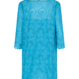 Tie-detailed broderie anglaise cotton mini dress