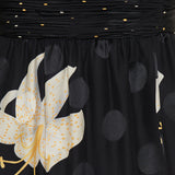 Apres L’Hiver crepe de chine jacquard long dress