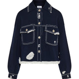 Fringed denim jacket