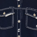 Fringed denim jacket