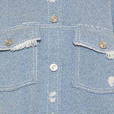 Fringed denim jacket