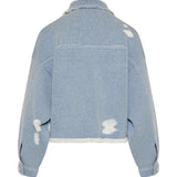 Fringed denim jacket