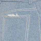 Cashmere denim fringed shorts