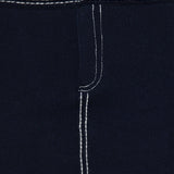 Cotton and cashmere denim‑effect mini skirt