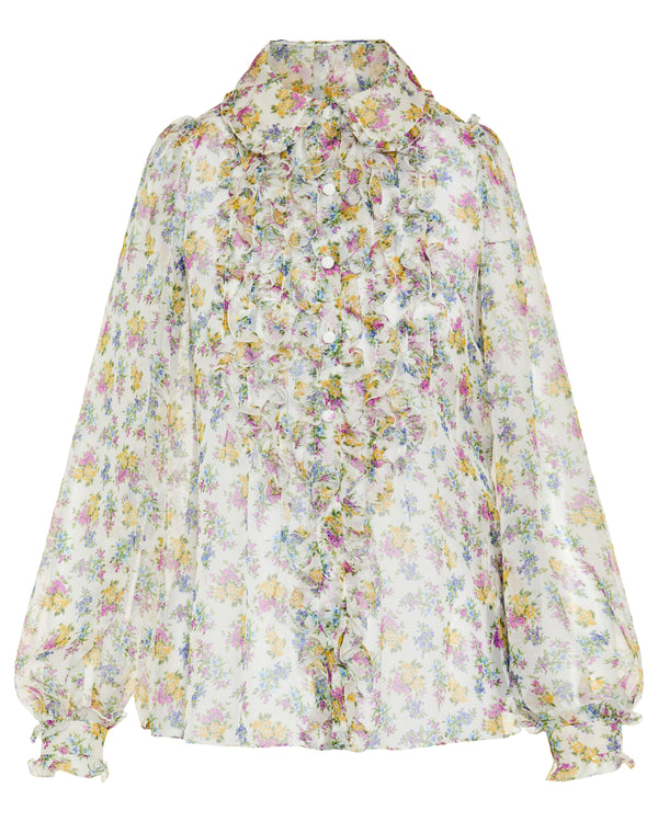 Dolce & Gabbana Ruffled floral blouse