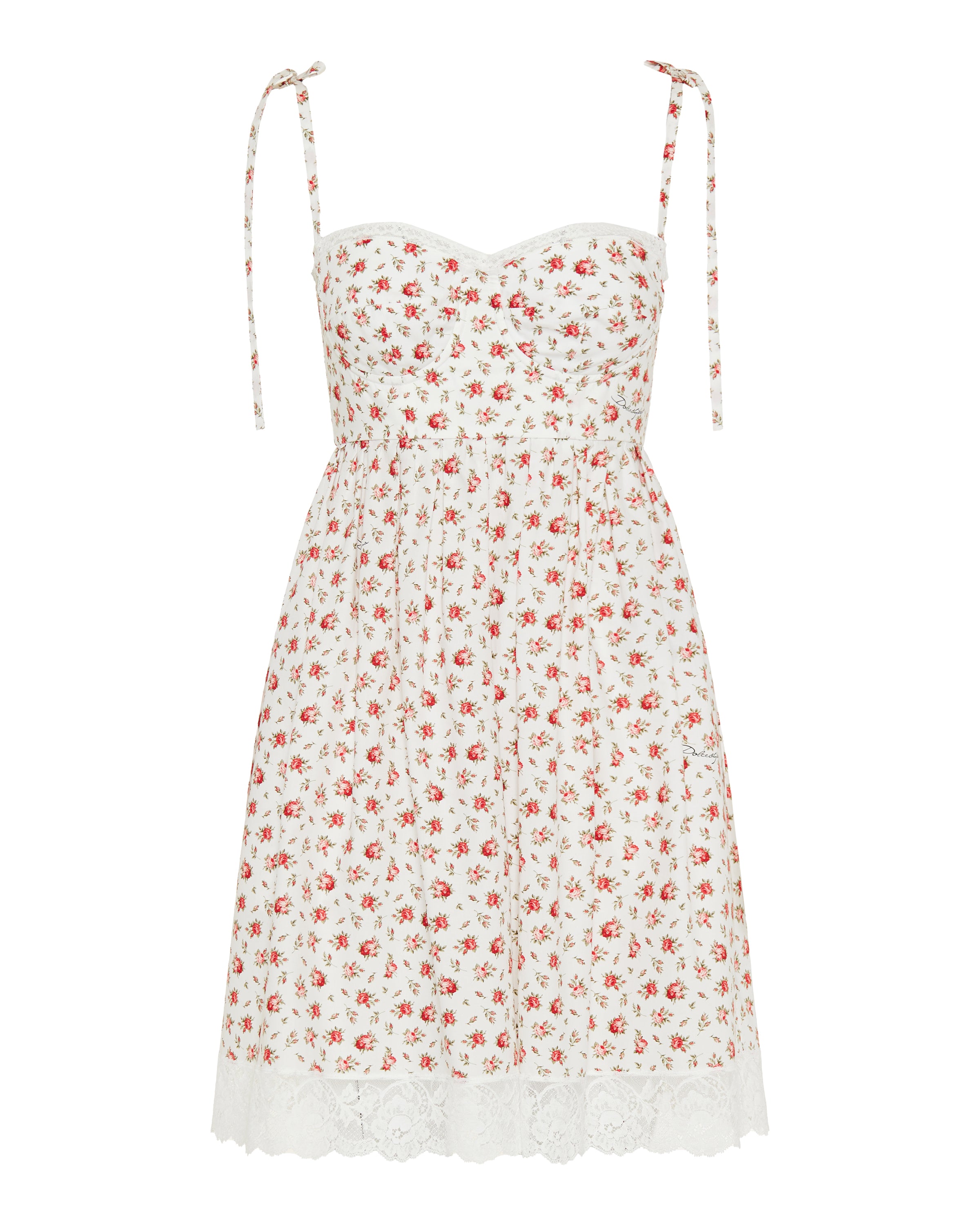 DOLCE & GABBANA Dolce & Gabbana Rose-printed poplin mini dress