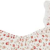 Rose print poplin top