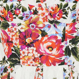 Flower bouquet print cotton dress