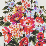 Floral cropped cotton shirt