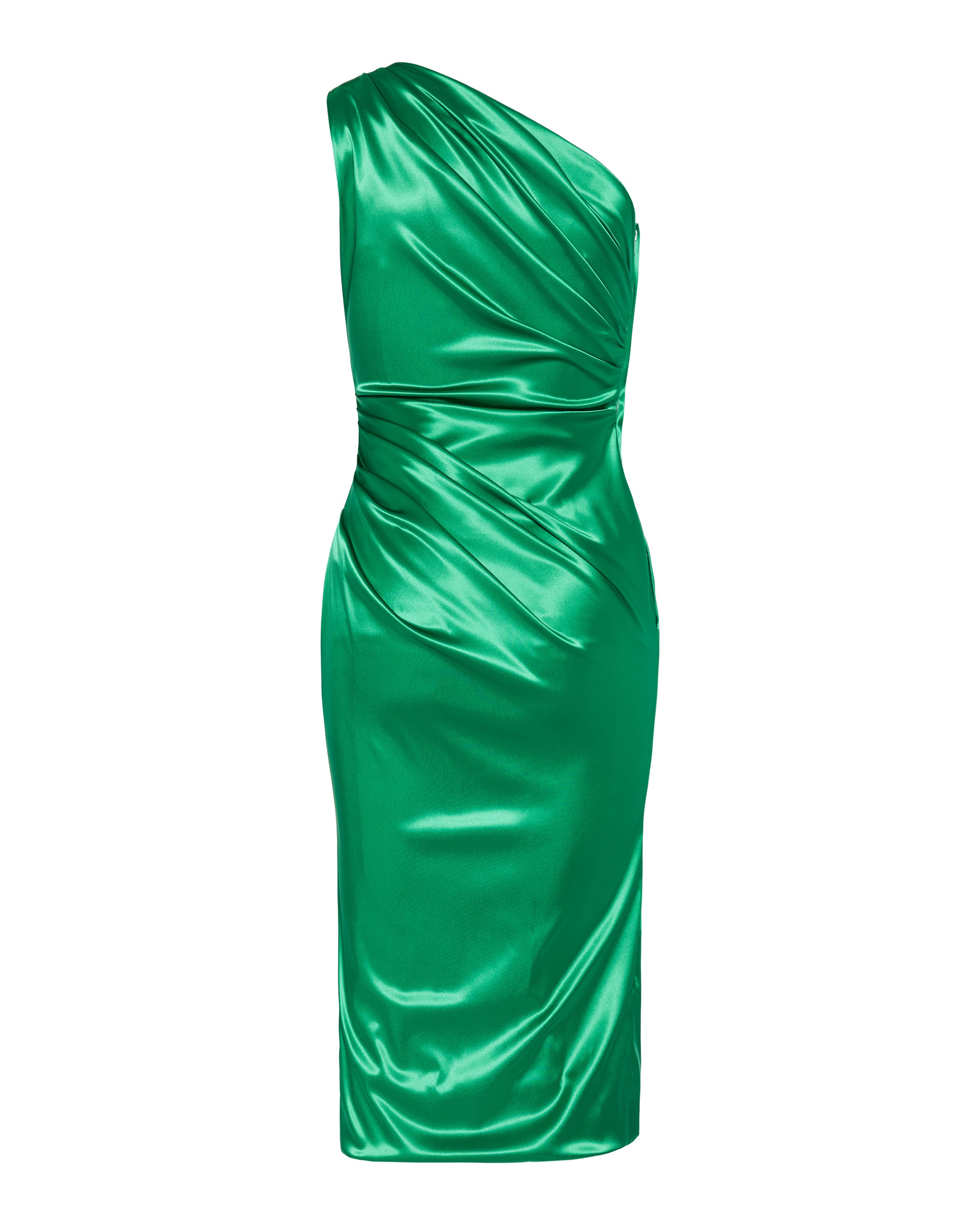 dolce and gabbana one shoulder dress Long chiffon one-shoulder dress