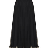 High-waisted chiffon circle skirt