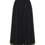 High-waisted chiffon circle skirt
