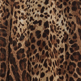 Leopard print chiffon circle skirt