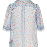 Small rose print chiffon shirt