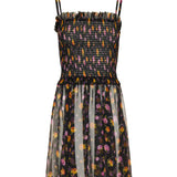 Ruffled floral mini dress