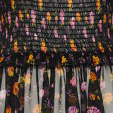 Ruffled floral mini dress