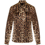 Leopard print silk shirt