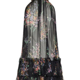 Dolce & Gabbana Flower-bouquets print chiffon dress